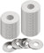 Hoxfly 50 Pièces Rondelles Metal M8, Rondelles Plates Acier Inoxydable A2, Rondelle Inox M8 x 24mm, Rondelle Plate pour L'étanchéité des Vis, Bagues D'étanchéité, Penny Rondelles pour Vis et écrous