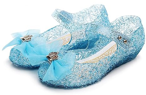 Emin Mädchen Prinzessin Schuhe Kinder ELSA Kristall Schuhe Hoher Absatz Sandalen Hochzeitsschuhe Ballettschuhe Geburtstag Party Halloween Weihnachten Karneval Kostüm Zubehör