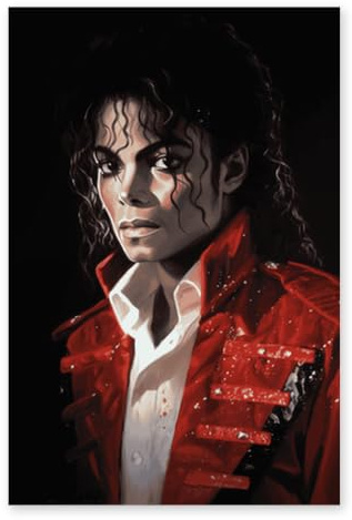 25 Artstreet Michael Jackson Pop-Ikone Porträt Poster | Kunstdruck | 180 g mattes Papier | Wanddeko für Wohnzimmer und Jugendzimmer | 50 x 70 cm