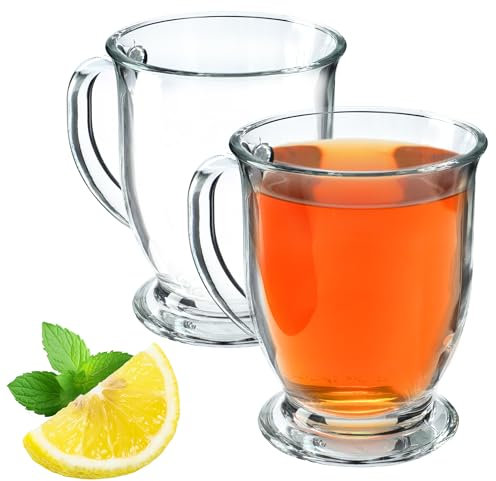 KADAX Glass Set with 460 ml Glasses for Tea, Irish Coffee, Dessert & More