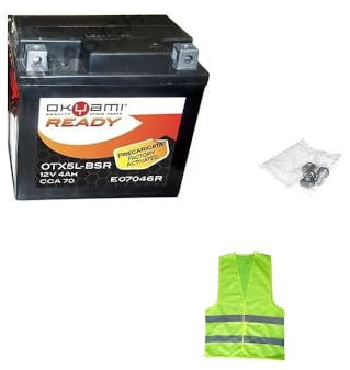 KOMPATIBEL MIT KEEWAY RY8/SP 50 PRO Jahr 2006 al 2008 Batterie YTX5L-BS OKYAMI OTX5L GELIEFERT GELADEN UND BEREIT ZU VERWENDEN BATTERIEN AKTIVE 4 AMPER 12 Volt 114X71X106MM