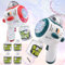 Fegalop 2PCS Seifenblasenpistolen,LED Seifenblasenmaschine Gun für Kinder, Seifenblasen Pistole,Outdoor Blasenspielzeug Geschenk für Kinder Geburtstag Party Hochzeit Outdoor Party Hochzeit(Rot/Blau)