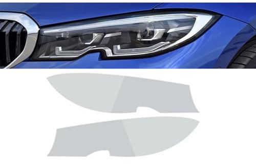 Zuphte Auto Scheinwerfer Folie für BMW G20/2019-Present, 2 Stück Autoscheinwerfer-Schutzfolie transparenter schwarzer TPU-Aufkleber