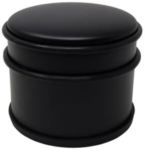 Türstopper Ø9 cm Schwarz – Edelstahl mit Gummischutzring – Rutschfest, schwer & kratzfest – Für Tür-, Wand- & Möbelschutz – Sofort einsetzbar