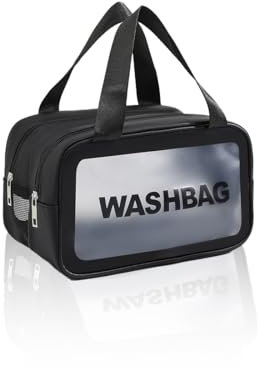 Trousse De Toilette Femme,Simple Transparente Femme Trousse,Trousse de Maquillage, Séparation Sèche Et Humide,Trousse De Toilette Homme,Trousse De Toilette Voyage Set Trousse de Toilette Impermeable