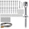 zeroupshop Drahtseil für Kletterpflanzen, 316 Edelstahl-Drahtseil für Balustraden-Draht-Set, Draht-Rankgitter-Set, Zaundraht, Oberdraht-Set, 80 PVC-Enden, 30 m
