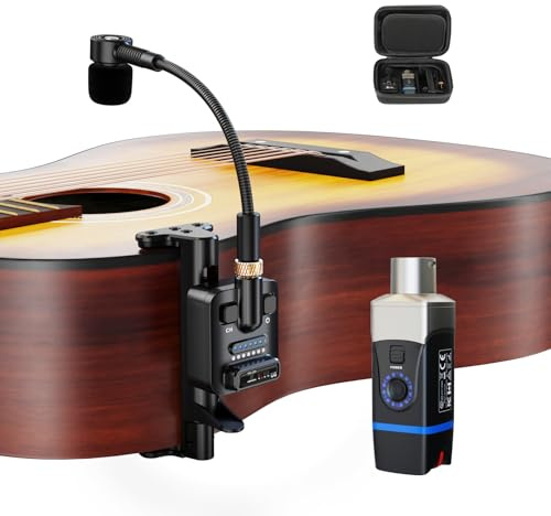 Xvive U8 Acoustic Guitar Microphone Wireless System 2.4GHz Wireless Microphone Transmitter and Receiver