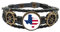 Texas Leder Geflochtenes Ozean-Armband, M, Metall