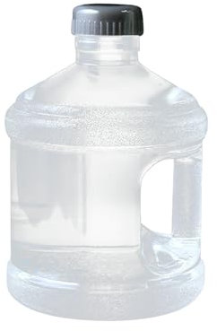 3L/5L (101/170 Oz transparent) Wasserflasche mit Abdeckung Große Wasserflasche mit Abdeckung Gym Wasserflasche mit Griff Gallon Wasserkrug Außengriff Große Kapazität Wasser (Weiß, 5L)