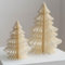 CQSVUJ Sapin de Noël Plié en Nid d'Abeille, 2 Pièces de Décoration d'Arbre en Papier, Centre de Table 3D, Arbres Pliables (Blanc)