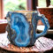 JTBDWOSK B, Mugs de café en Cristal minéral, Tasses en Cristal minéral Naturel, Tasse à café en Cristal minéral, Tasses à café avec poignées pour thé au Lait, Chocolat Chaud