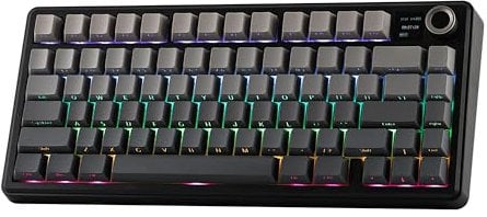 EPOMAKER X Aula F75 MAX Tri-Mode Wireless Gaming Keyboard, TFT Screen, Knob, Hot Swappable, 2.4GHz/Type-C/BT5.0, Gasket Creamy, for PC/Mac/Office/Gaming (Black, Reaper Switch)