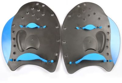 BARRU 1 par de paletas de mano para nadar - Paletas de natación ajustables con correas - Ayuda para el entrenamiento de fuerza y ​​dispositivo de entrenamiento en piscina para adultos, niños y unisex