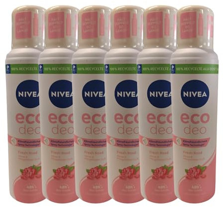 Nivea Eco Deo Fresh Rosé, 6x 150ml Antitranspirant Spray 48 Stunden Schutz