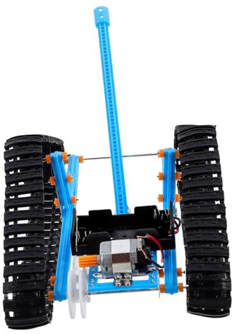 ERINGOGO 1 Satz Kettenfahrzeugmodell Puzzle System Auto Rover Solar- Modellbausätze Bausatz Land Schnell DIY-ingenieurexperimente Wissenschaftliche Experimente Lehrhilfe Blue Abs