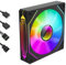 Infinitys ARGB 120mm Fan Silents Operations With High Densitys Bearings For Computer Chassis Cooling