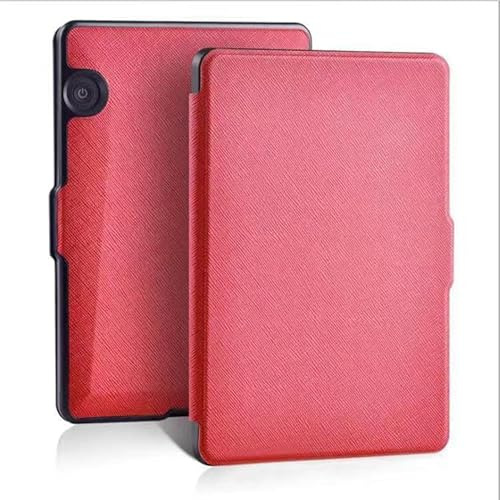 Slimshell Case for Kindle Voyage e-book cover, intelligent ultra-thin lightweight protective case (only applicable to Amazon Kindle Voyage 2014) (Red)