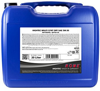 ROWE Hightec Multi Synt DPF 5W-30 PKW Motoröl vollsynthetisch (HC-Synthese), Made in Germany, 20 Liter