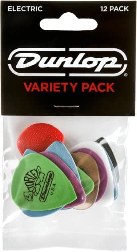 JIM DUNLOP PVP113 Electric Guitar Pick Variety Pack, 12 Pack