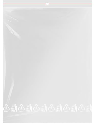 verpacking Druckverschlussbeutel 350 x 450 mm [Größe & Menge wählbar] Transparent 50 mµ Polybeutel Zip-Beutel wiederverschließbare Plastikbeutel (500 Stück)