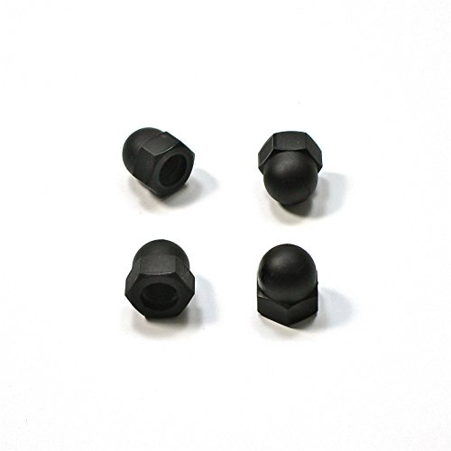Ajile Dado Cieco DIN1587 Esagonale con Tappo di Protezzione in Poliammide NERO Filettatura di Diametro 8 mm M8 per Chiave 13 mm - 20 Pezzi - UBO108x20-FBA