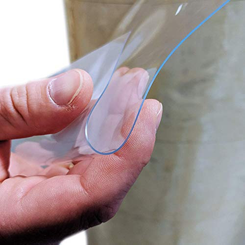 ANRO Pellicola trasparente in PVC – Pellicola protettiva per tavolo protezione mobili 0,5 mm vetro trasparente protezione 200 x 140 cm (2 m)