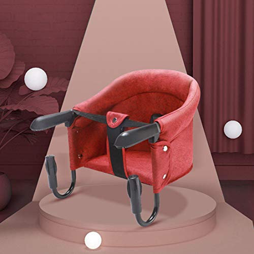 KUANDARYJ Sicher und einfach Babystuhl Hochstuhl Kinderhochstuhl Faltbarer Stuhl Baby Hochstühle Tragbarer Hochstuhl und Sicherheitsgurt und Junior Sitz, Red