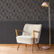Superfresco Vittorio Papier peint texturé Gris anthracite/or rose