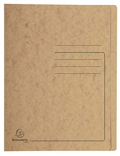 Exacompta - Ref. 39988E – Karton mit 25 Iderama-Dokumentenmappen aus Hochglanzkarton 355 g/m² – FSC-zertifizierte Mappe – Maße 24 x 32 cm für DIN A4-Dokumente – Tabakfarben