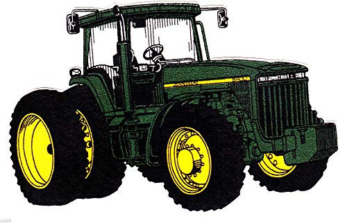 CSCH Wandtattoo John Deer Farm Traktor Wandtattoo vorgefertigte Grenze ausgeschnitten 4 Zoll