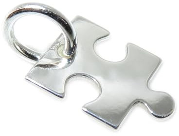TINY puzzle piece sterling silver charm .925 x 1 Puzzel & Jigsaw Puzzles charms