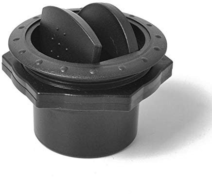 Riloer Rejillas de aire, ventilación de salida de aire de aire acondicionado redonda universal de 60 mm y 2,35 a salida de aire automática para autocaravana, autobús, barco y yate, negro