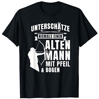 Bogenschießen Geschenk Bogen Pfeil Männer Schützenverein T-Shirt