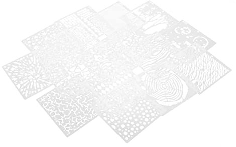 Ciieeo 16blätter Kunststoffschablonen Praktische Zeichenschablonen Diy-malvorlagen für Bastelarbeiten Wandschablonen Malschablonen