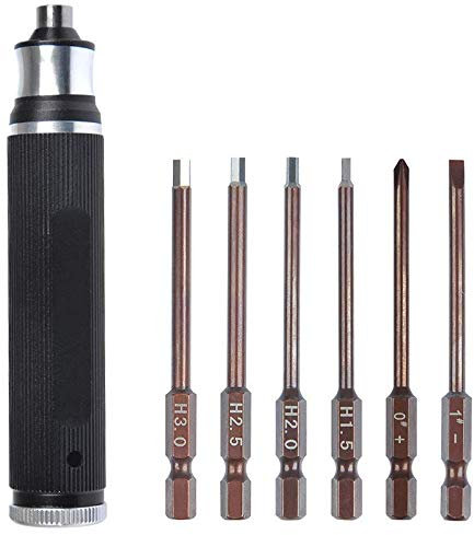 Jufjsfy 6 in 1 Screwdrivers Repair Kit 1.5mm 2.0mm 2.5mm 3.0mm Hex Driver Hand Set for RC FPV Drone