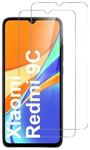 Cracksin [2 Stück] Schutzfolie kompatibel mit Xiaomi Redmi 9C / Redmi 9C NFC Panzer Schutz Glas Verbundglas Schutzglas Echt Hart Tempered Glass Kristallklar Anti-Kratzen Anti-Öl