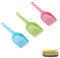 QIUZAI 3 Pcs Durable Cat Litter Scoop Cat Litter Shovel Cat Litter Tray for Most Cat Litter