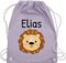 Turnbeutel Rucksack - Löwen - Süßer Löwe - Kindergarten Kita - Unisize - Pastell Lila - kindergartenbeutel wunschtext und name baumwolle beutel personalisierte geschenke mädchen kitarucksack