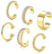 Diamday 6 Stück Ear Cuff Set Damen Ohrmanschette Silber Gold 14K Gold Plattierte Manschette Ohrringe für Mädchen Fake Ohrringe Ohne Ohrloch Nicht Durchbohrte Ohrclips Knorpel Ohrklemme Frauen Schmuck