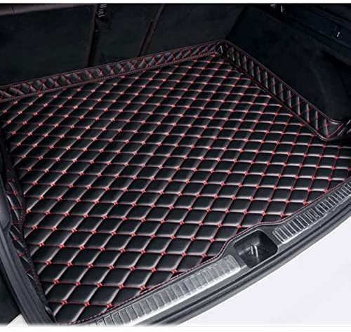 Leder Kofferraumwanne Kofferraummatte für BM-W 5er F11 Touring 2011-2016, Auto Kofferraum Schutzmatte Kratzfestem Fracht Kofferraumschutz Teppich Zubehör,C/Black~red
