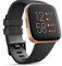 Vancle für Fitbit Versa Armband Damen Herren,Silikon Sport Ersatzarmbänder Uhrenarmband für Fitbit Versa 2 Armband/Versa/Versa Lite/SE Armband(L,Schwarz)