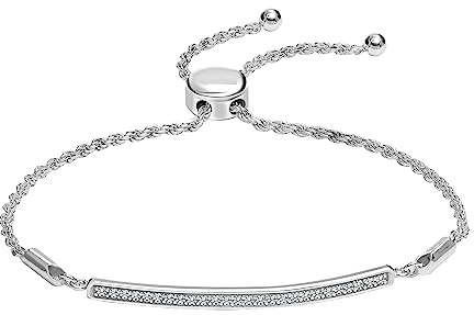 LeCalla 925 Sterling Silver Sliding Bolo Bracelet Lightweigh Adjustable Chain Bracelets for Teen Women Friendship Sister Mom