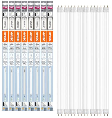 OSRAM Kosteneffiziente LED-Röhren für elektromagnetische Vorschaltgeräte, 5; 4 W, G13, Tube, double-ended, 4000 K, LEAD FREE Glas, Kalt weiß, 8-er Pack, Kaltweiß
