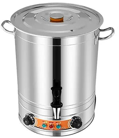 ASSYA Edelstahl Suppe Porridge Eimer Elektrische Dampfer Eimer Kommerzielle Siedewasser Eimer Anti-Drying Gerät mit Tap Timing,20L