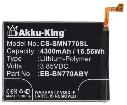 Akku kompatibel mit Samsung EB-BN770ABY - Li-Polymer 4300mAh - Galaxy Note 10 Lite, SM-N770F/DSM, SM-N770F/DS