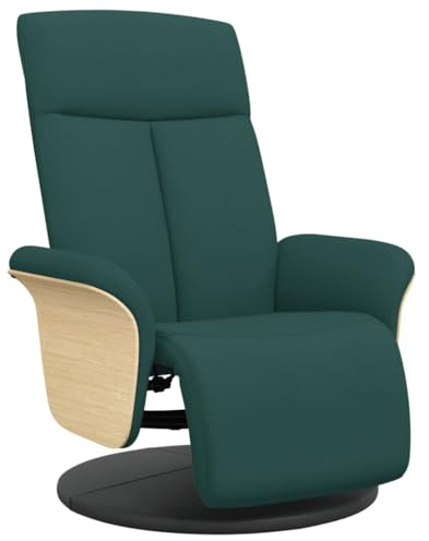 vidaXL Relaxsessel mit Fußteil Dunkelgrün Stoff
