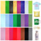 Infusible Transfer Ink Sheets 24 Stück Infusible Ink Folie, Infusible Transferpapier, Unschmelzbare Transfer-Tintenblätter, Vorgefärbtes Sublimationspapier für T-Shirt, Tasse, Untersetzer (24 Farbe)