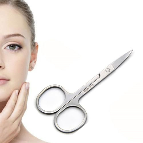 SHUNCHG Tijeras Cuticulas Profesional Acero Inoxidable Multifunción Tijeras de Belleza Extra Afiladas Tijeras para Uñas para Manicura, Cejas, Pedicura y Recorte de Barba