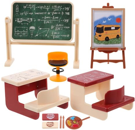 HEMOTON 1 Set Mini Schreibtisch Tafel Für Kinder Miniatur Tafel Dekore Miniatur Tafel Kinderspielzeug Kunststoff Tafel Klassenzimmer Zubehör Für Mini Schule