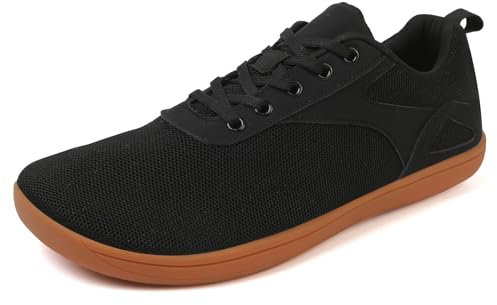 GemChve Chaussures Pieds Nus Homme Femme Barefoot Minimalistes Unisexes Lightweight and Breathable Fitness Course à Pied Extérieur Black 42 EU